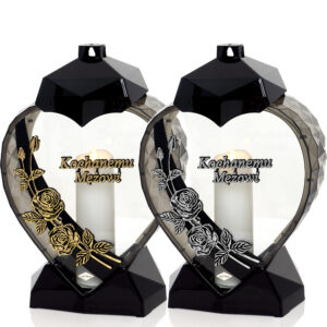 Znicz SERCE RÓŻA PNĄCA MĘŻOWI