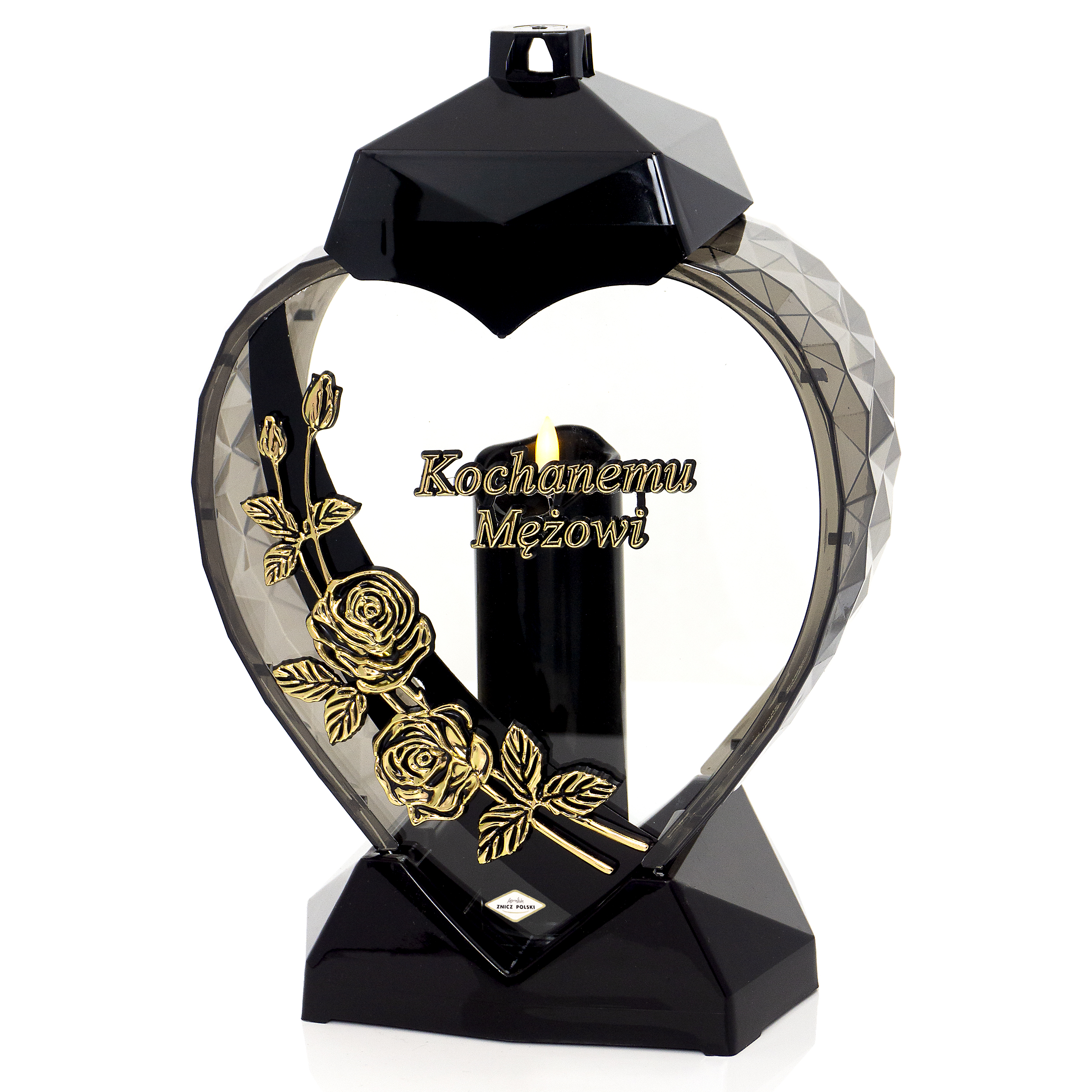 Znicz SERCE RÓŻA PNĄCA MĘŻOWI