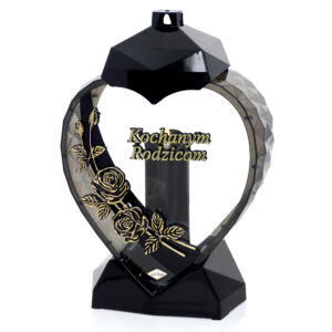 Znicz SERCE RÓŻA PNĄCA RODZICOM