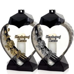 Znicz SERCE RÓŻA PNĄCA ŻONIE