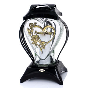 Znicz SERCE RAMKA PAMIĘTAMY czarny