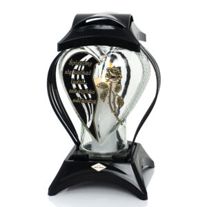 Znicz SERCE RAMKA DEDYKACJA RÓŻA