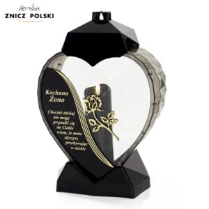 Znicz SERCE WIERSZ RÓŻA ŻONO