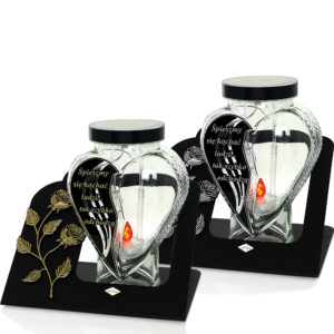 Znicz SOLAR BLACHA SERCE RÓŻA