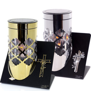 Znicz solarny PARIS C SKOS DUŻY RÓŻA