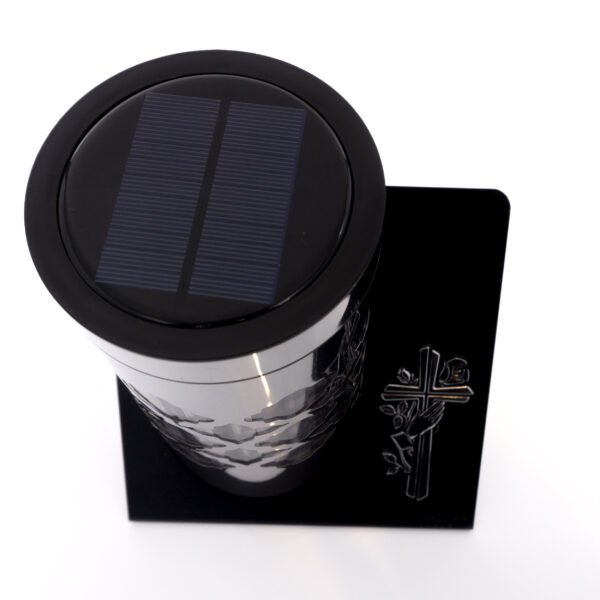 Znicz solarny PARIS C SKOS DUŻY RÓŻA