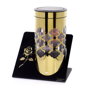 Znicz solarny PARIS C SKOS DUŻY RÓŻA