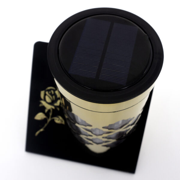 Znicz solarny PARIS C SKOS DUŻY RÓŻA