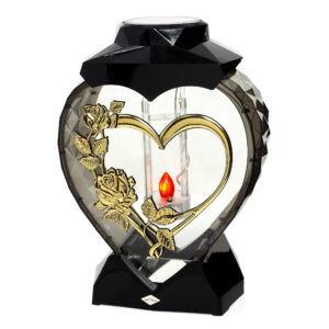 Znicz SOLAR SERCE RÓŻA PNĄCA czarny