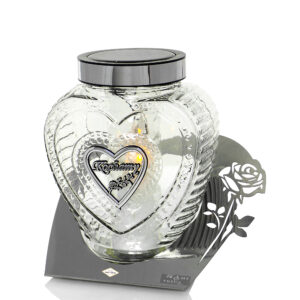 Znicz SOLAR SERCE SKOS KOCHAMY srebrny