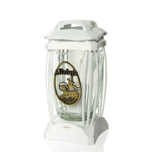 Znicz wielkanocny WALERINA BARANEK ALLELUJA biały