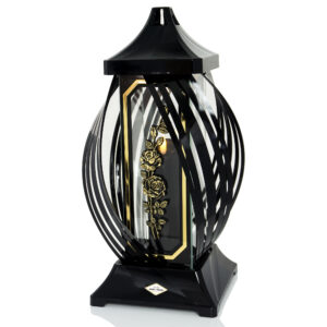 Znicz WSTĘGA RAMKA RÓŻA PNĄCA