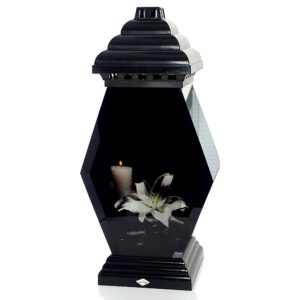 Znicz LST CZARNY ŚWIECA LILIA