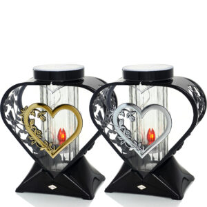 Znicz solarny ZGM SOLAR SERCE czarny