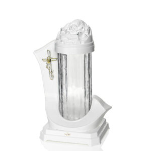 Znicz ZGM WSTĘGA KRZYŻ biały