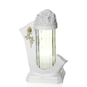 Znicz ZGM WSTĘGA RÓŻA biały