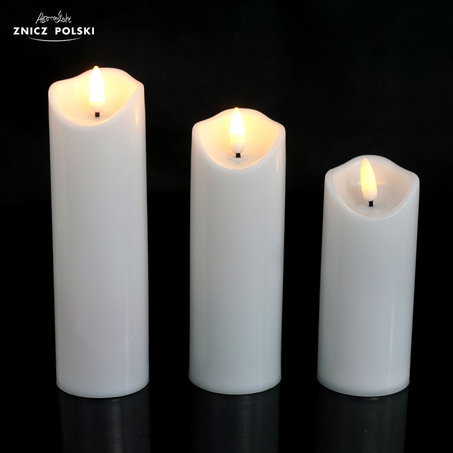 Wkład świeca LED 1/20, 2/20, i 3/20 WAX biały