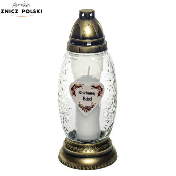 Znicz Z484 NAKLEJKA BABCI złoty