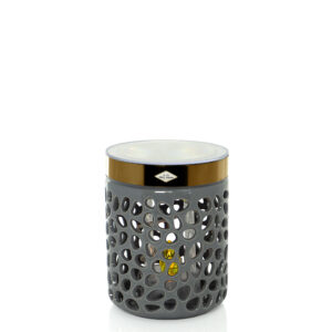 Znicz LATARENKA SOLAR CERAMICZNA SZARA