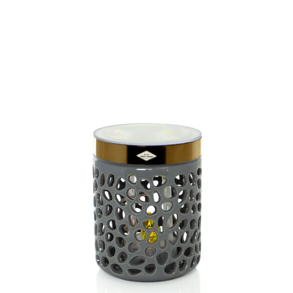 Znicz LATARENKA SOLAR CERAMICZNA SZARA