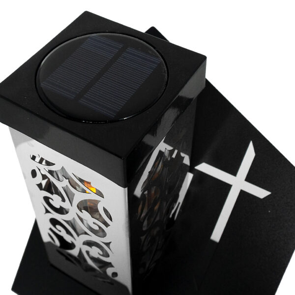 Znicz solarny PARIS D SOLAR SKOS KWADRAT RÓŻA