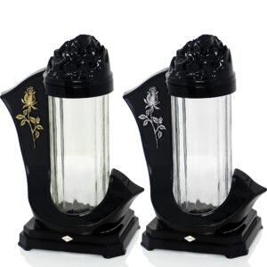 Znicz ZGM WSTĘGA RÓŻA czarny