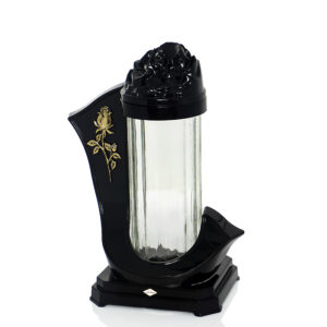 Znicz ZGM WSTĘGA RÓŻA czarny