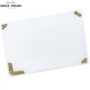 Podstawka GLASS DEKOR biała