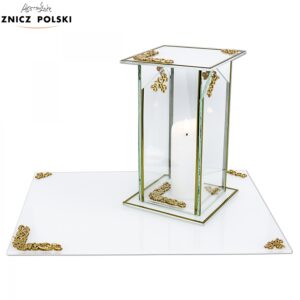 Podstawka GLASS DEKOR biała