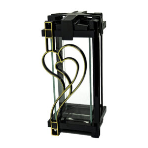 Znicz KWADRAT KOLUMNA 2 SERCA złoty