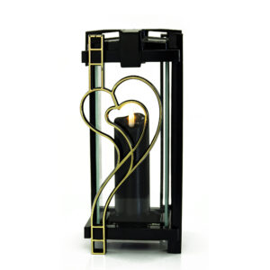 Znicz KWADRAT KOLUMNA 2 SERCA złoty