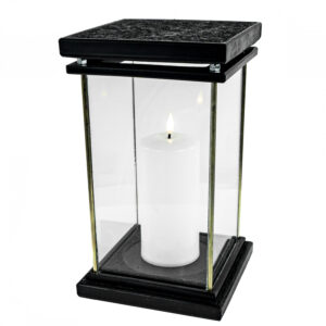 Znicz żywiczny KWADRAT MAX czarny