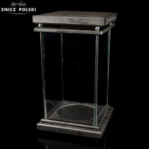 Znicz żywiczny KWADRAT MAX srebrny