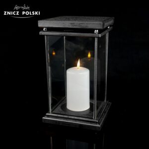 Znicz żywiczny KWADRAT MAX srebrny