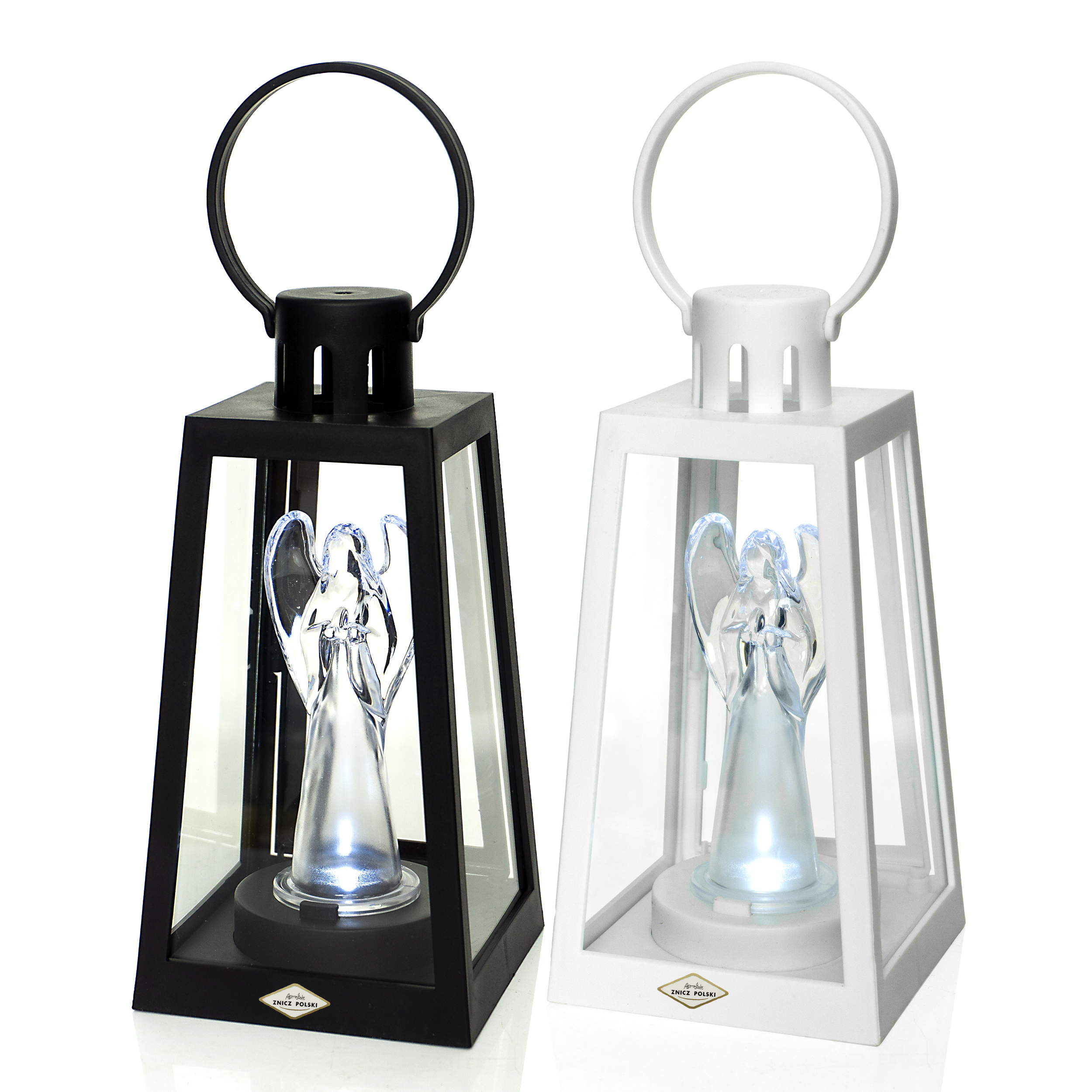 Znicz latarenla LED z ANIOŁKIEM