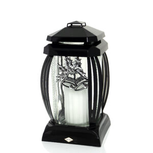 Znicz bożonarodzeniowy PRIMA1 DZWONEK czarno-srebrny