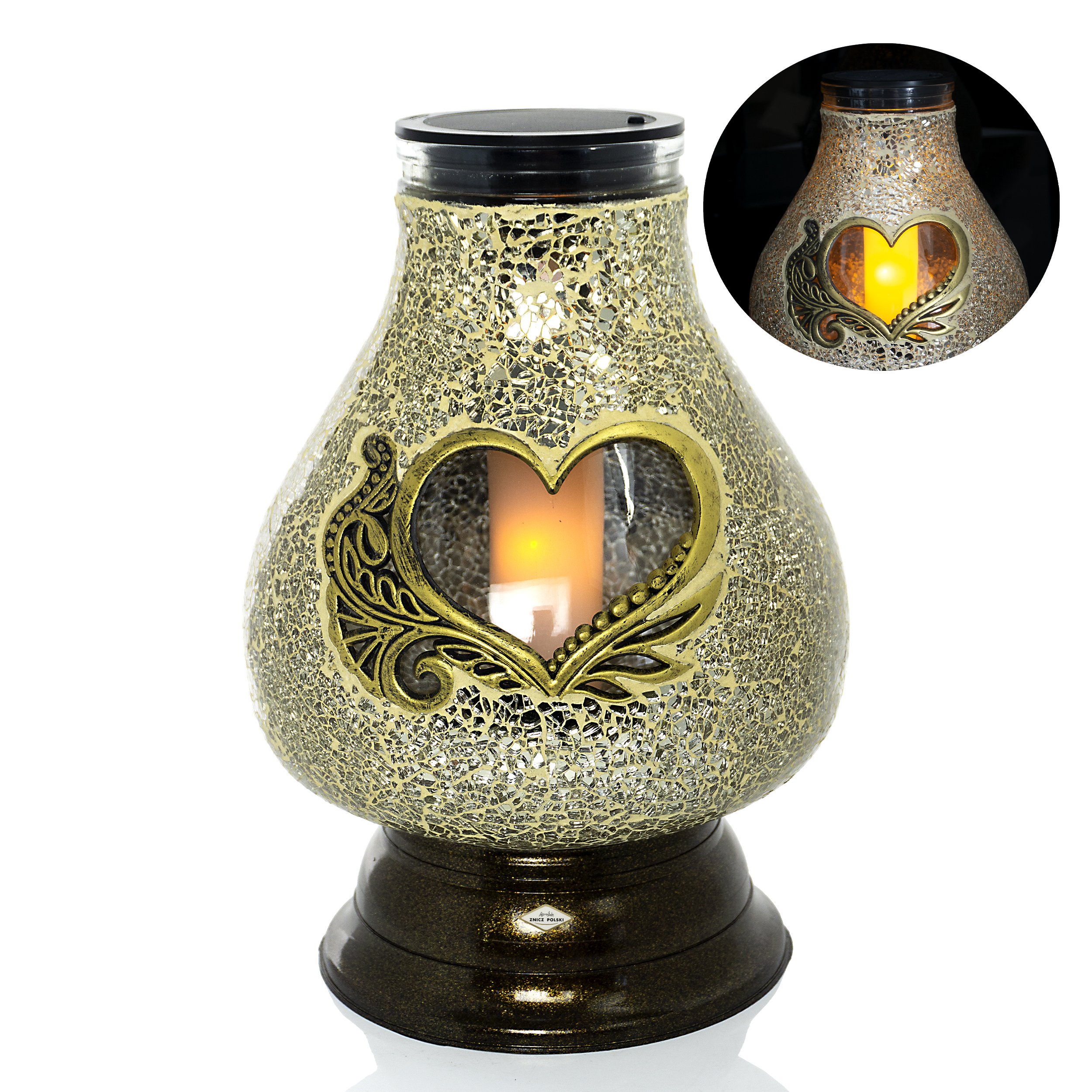 Znicz SOLAR WITRAŻ KARAFA SERCE