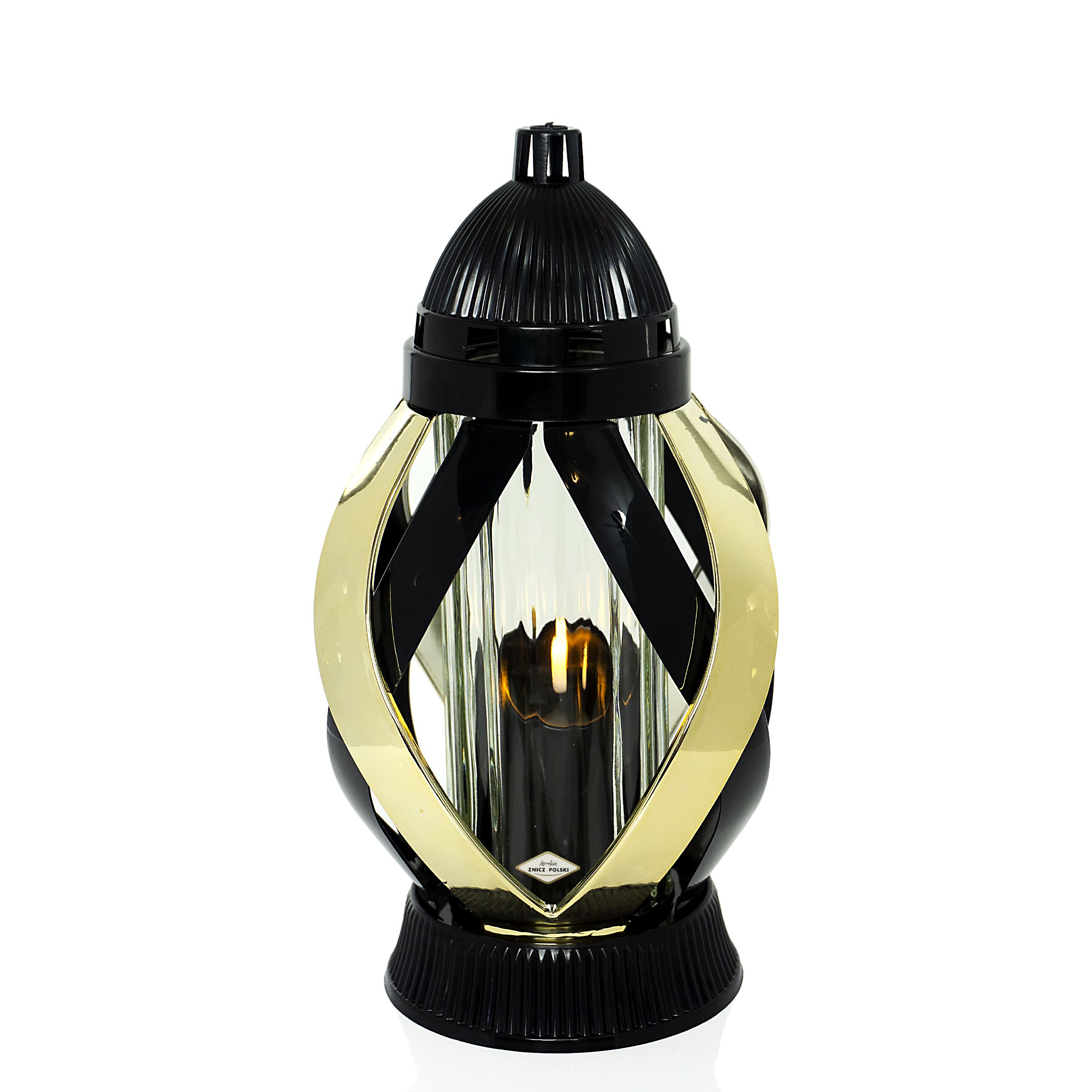 Znicz ZGM SZARFA METALIK RÓŻA czarno-złoty